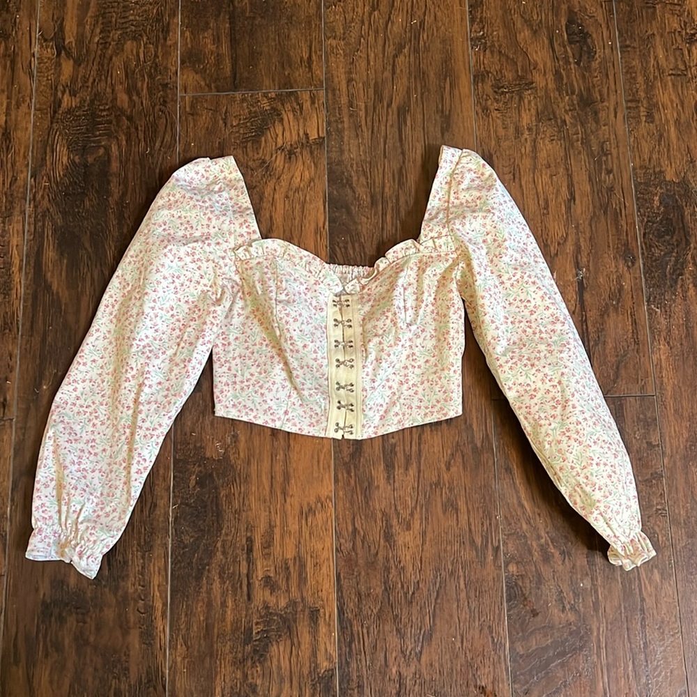 Urban Outfitters Long Sleeve Crop Blouse